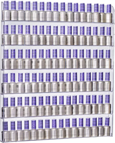Miniatura 7 de AMT - Estantes acrílicos para esmalte de uñas para pared. Pantalla transparente de esmalte de uñas. Organizador de aceites esenciales. Capacidad