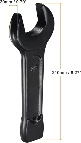 Miniatura 2 de uxcell Llave de golpe de extremo abierto de 1.496 in, herramienta de mano de llave de cabeza única de acero de alta resistencia