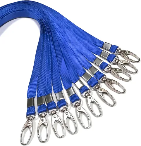 Miniatura 11 de 50 cordones grises plateados para insignias de identificación, cordón de nailon a granel, gancho giratorio para insignias de identificación
