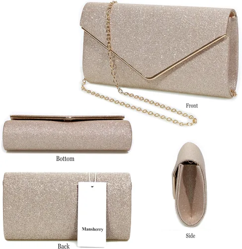 Miniatura 4 de Bolso de noche para mujer, bolso de fiesta brillante para mujer, bolso de fiesta de boda