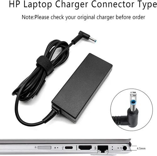 Miniatura 5 de 45W 19.5V 2.31A para cargador de laptop HP Punta azul, HP Pavilion x360 11 13 15, Zbook 14u G4 G5 15u 15 G3, 15-f111dx 15-f211wm 15-f233wm 15-f278nr