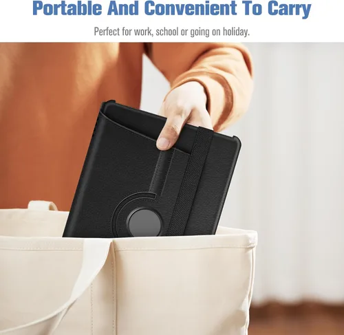 Miniatura 9 de Fintie Funda giratoria para Amazon Fire Max 11 (13ª generación, versión 2023) con soporte para lápices integrado, funda protectora con soporte