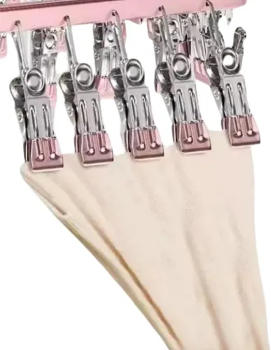 Miniatura 4 de Perchas para pantalones, perchas de secado de ropa, perchas de metal con 36 clips a prueba de viento, gancho plegable para ropa interior para jeans
