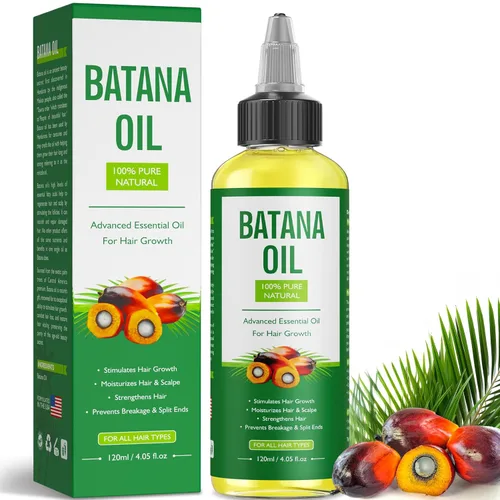 ZIIDII Aceite de batana para el crecimiento del cabello, aceite de batana orgánico sin refinar Dr. Sebi de Honduras, puro y natural, promueve el