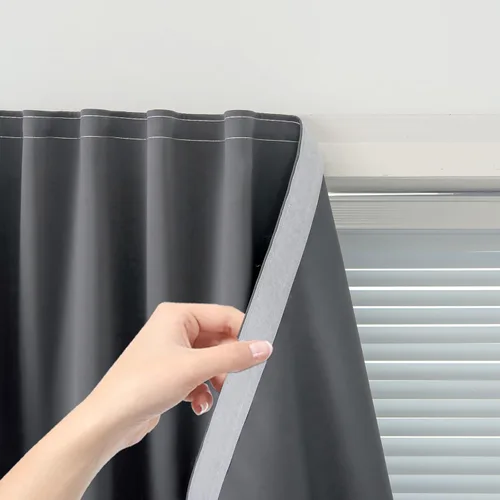Miniatura 17 de Cortinas opacas portátiles y autoadhesivas para dormitorio y cocina, fáciles de instalar, cortinas térmicas para ventana para oscurecimiento