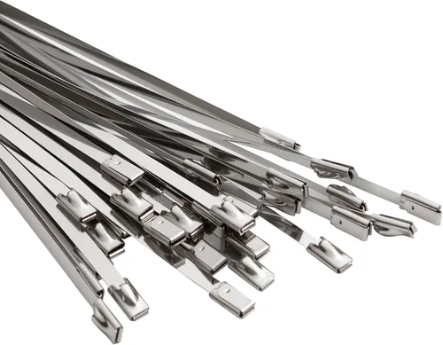 OFFO Bridas de Cremallera Metálicas de 11.8 pulgadas para Cercas de Eslabones de Cadena Premium de Servicio Pesado de Acero Inoxidable Alambre