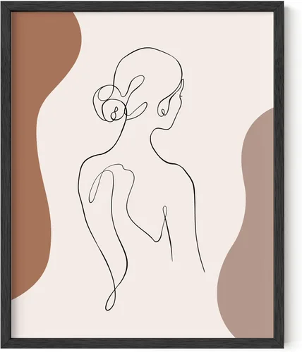 Miniatura 15 de HAUS AND HUES Impresión artística minimalista de mujer, póster de figura femenina, arte abstracto de pared neutro, arte de pared de dibujo lineal