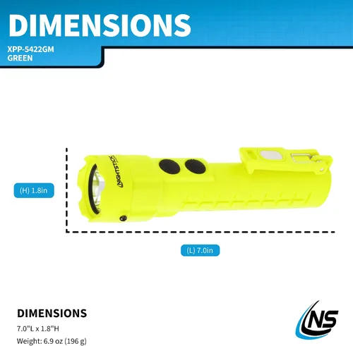 Miniatura 7 de Nightstick XPP-5422GM - Linterna de doble luz intrínsecamente segura con imanes-3 AA (no incluidos), verde, UL913, multicolor