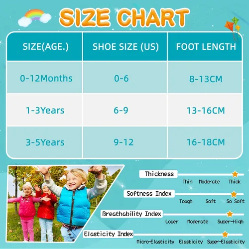 Miniatura 5 de Eyean Calcetines de lana con agarre para bebé, suaves, cálidos, gruesos, antideslizantes, para niños, niños y niñas, calcetines hasta la pantorrilla