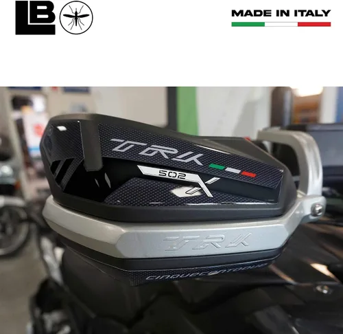 Miniatura 3 de labelbike - Pegatinas 3D Paramanos de Moto Protección y Decoración en Resina Compatible con Benelli TRK 502 X - Negro