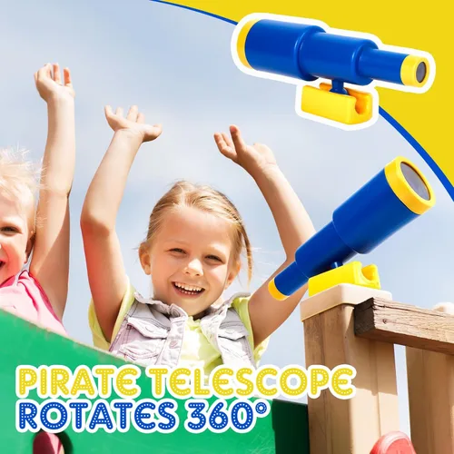 Miniatura 5 de 3 piezas de accesorios para patio de recreo para niños, accesorios para columpios al aire libre, equipo de parque infantil, rueda de barco de Azul