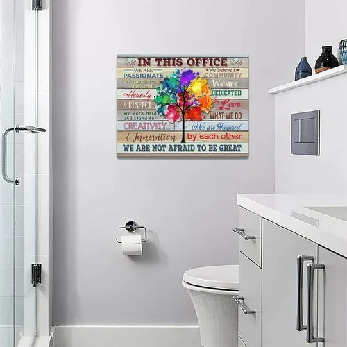 Miniatura 5 de At In This Office - Arte de pared inspirador para oficina, citas motivacionales, imágenes, lienzo, arte de pared con texto en inglés, We Are A Team
