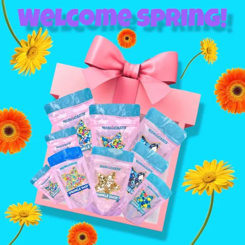 Miniatura 6 de Manvscakes Chispitas - Chispitas comestibles para pasteles y cupcakes con formas y tamaños variados para fiestas, mezcla de chispitas metálicas