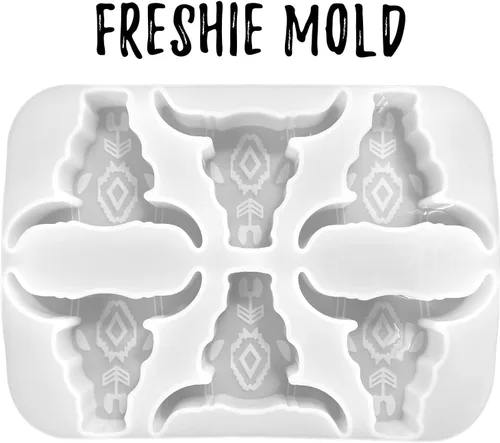 Miniatura 2 de 6 bandejas de silicona de molde Freshie Longhorn al por mayor 11.25 pulgadas de ancho x 8 pulgadas de largo x 1 pulgada de profundidad Molde