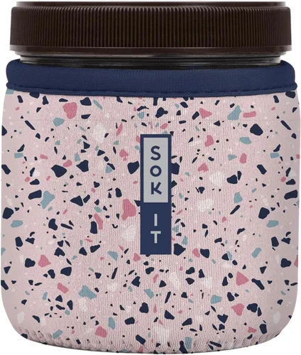 Miniatura 106 de Sok It IceCreamSok - Funda de neopreno aislada (flores abstractas, pintas de helado cónicas)