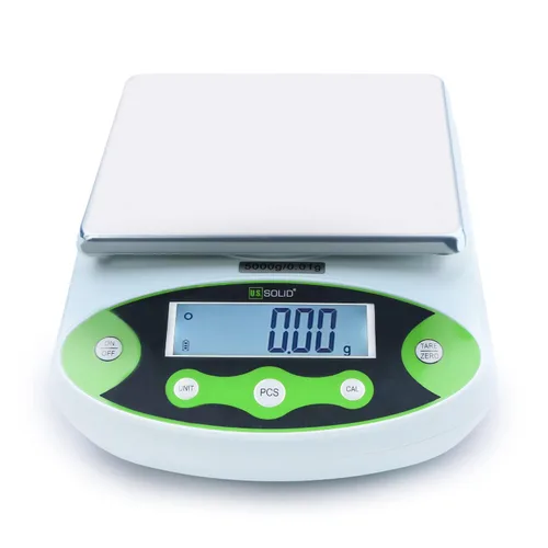 Miniatura 3 de U.S. Solid Balanza analítica digital 4.4 lbs x 0.00 oz, báscula de laboratorio de alta precisión, peso de calibración de 17.64 oz, 10