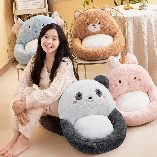 Miniatura 5 de Cojín nido de asiento trasero de dibujos animados, almohadilla para silla de oficina para interiores y exteriores, soporte copetudo para sentarse