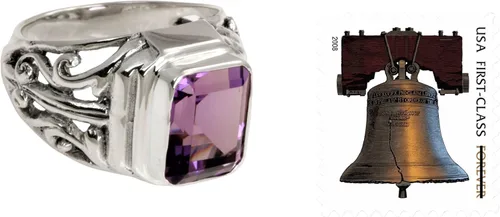 Miniatura 3 de NOVICA Anillo de amatista artesanal hecho a mano para hombre, plata de ley 925, morado, piedra natal de Indonesia, guerrero de la sabiduría