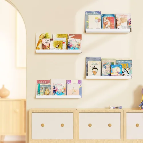 Miniatura 6 de upsimples Estantes acrílicos para decoración de pared, estante de exhibición de 15 pulgadas, organizador de perfumes para baño, dormitorio, sala