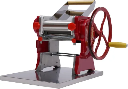 Miniatura 3 de Máquina para hacer pasta, máquina manual de fideos para pasta con rodillos, ajustes de grosor ajustables, máquina de pasta de acero inoxidable