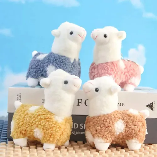 Miniatura 2 de YUKOUQIAN Animal de peluche de llama, lindo juguete de alpaca de peluche para niñas y niños (Alpaca heji Blanco)