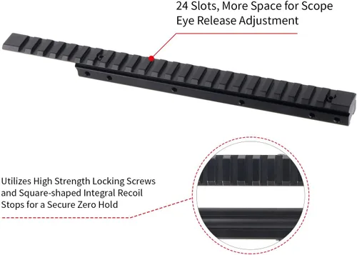 Miniatura 7 de Picatinny Rail Dovetail to Picatinny Adapter for 11mm to 20mm Converter Rail Mount, Lightweight Rail Mount for 1913 Rails