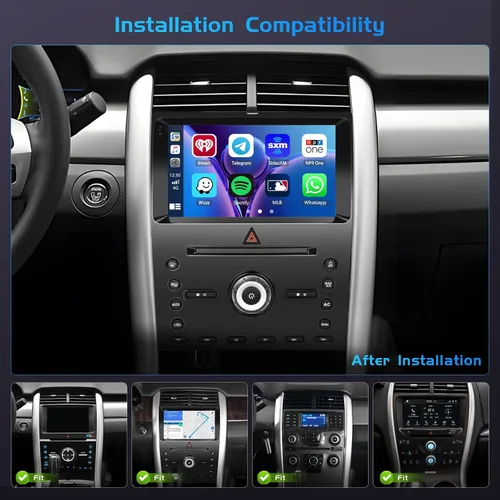 Miniatura 2 de Inefala 4G 64G para Ford Edge 2011 2012 2013 2014 2015 Radio CarPlay 9 "Incell pantalla táctil coche estéreo Android 15 Android Auto Bluetooth 5.0