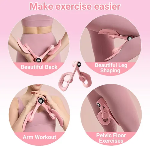 Miniatura 2 de Muslo maestro para mujer, dispositivos de ejercicio de suelo pélvico de resistencia con almohadillas suaves, entrenador de muslos interior ajustable