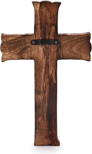 Miniatura 4 de NIRMAN Cruz de Pared de Madera Hecha a Mano para Iglesia y Hogar