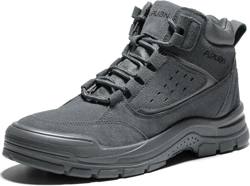 Miniatura 9 de Furuian - Botas de trabajo unisex con punta de acero, cómodas y ligeras para hombres, con resistencia al deslizamiento, puntera de acero, zapatos