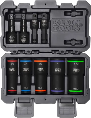 Miniatura 16 de Klein Tools 66074 Impact Driver Flip Socket, tamaños de 3/4 y 13/16 pulgadas, uso con llaves de impacto compactas Klein Tools BAT20CW, BAT20CW1