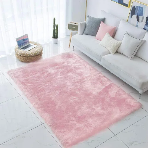 Miniatura 34 de Carvapet - Tapete suave de cuero sintético de oveja, lanudo y lujoso, grande (para decorar habitación), lado de la cama, dormitorio, sala de estar