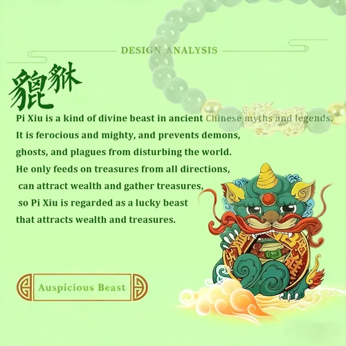 Miniatura 9 de Feng Shui Wealth Lucky Bracelet with Light Green Real Jade Bracelet for Women Men, 24K Gold Plated PiXiu Dragon Protection Bracelet Mantra Prayer