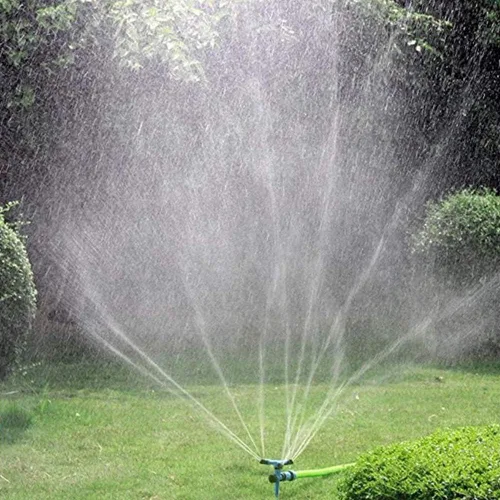 Kadaon Aspersor de jardín, rociador giratorio de 360 grados, cobertura de área grande, sistema de riego de jardinería ajustable y ponderado