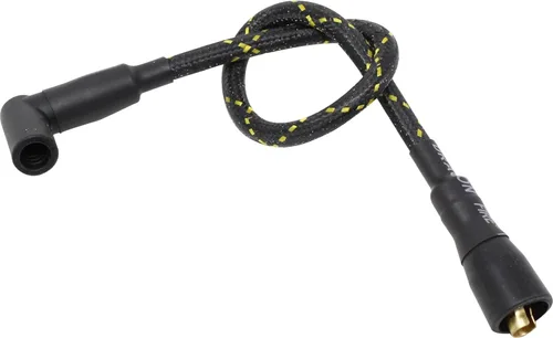 Miniatura 3 de DRAGON FIRE PERFORMANCE - Cable de bujía de bobina de bajo ohmio, 0.315 in, aspecto vintage, alambre trenzado de tela negra y amarilla, compatible