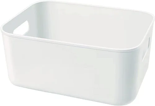 Juego de 3 contenedores de almacenamiento de plástico, organización y almacenamiento versátil de despensa de cocina, para contenedores de Blanco