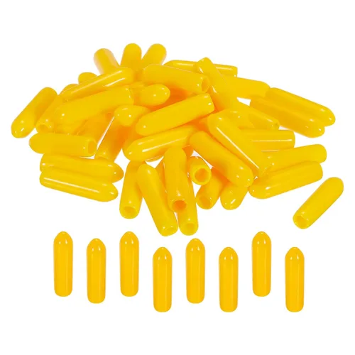MECCANIXITY 100 tapas de goma de 1/8 de pulgada (0.118 in), protector de rosca de vinilo de PVC, tapas redondas de alambre para perno de tornillo,