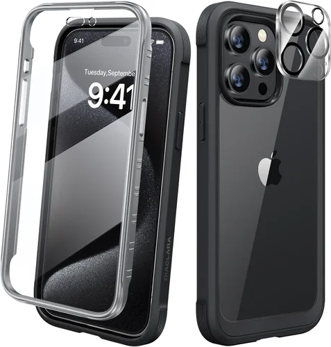 Miniatura 24 de Diaclara - Funda compatible con iPhone 11, carcasa resistente de cuerpo completo con protector de pantalla integrado sensible al tacto y Transparente