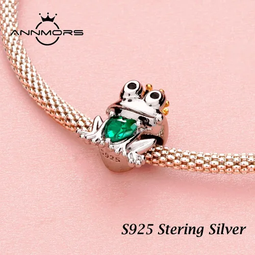 Miniatura 2 de Annmors Dijes de joyería de animales para mujer, plata de ley 925, colgante con circonita cúbica, cuentas de joyería para niñas, regalos