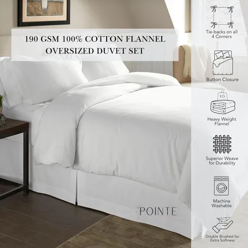 Miniatura 3 de Celeste Home Juego de edredón de 5.94 oz/m², tamaño individual/individual XL, cálido y acogedor, franela 100% algodón preencogido, extra suave