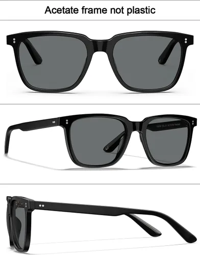 Miniatura 14 de Carfia Chic - Lentes de sol polarizados para mujer, protección UV400, marco de acetato pulido a mano