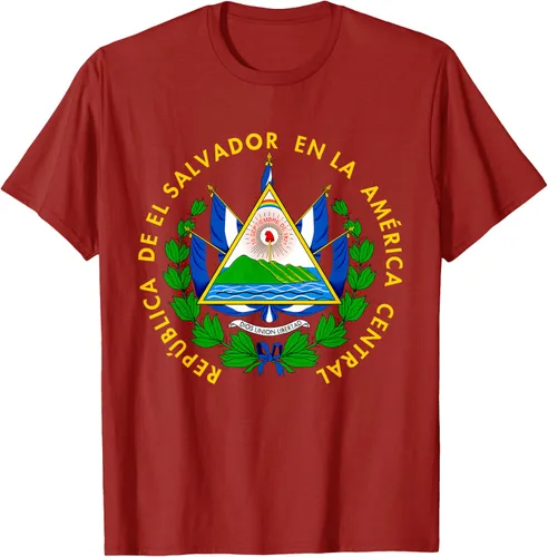 Miniatura 69 de Camiseta con diseño de emblema de la bandera de El Salvador