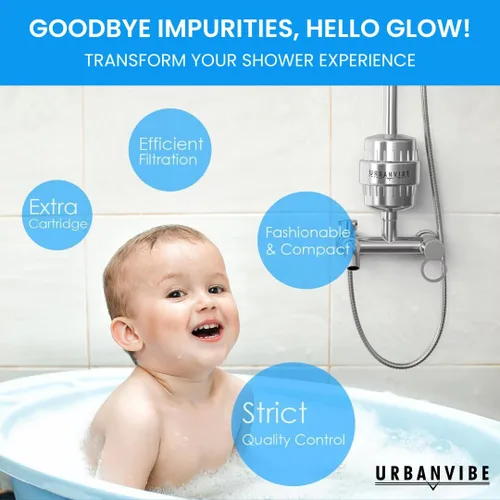Miniatura 7 de Urbanvibe Juego de cabezal de ducha filtrado de lujo de 20+3 etapas para agua dura, elimina el cloro y las sustancias nocivas, filtro de cabezal