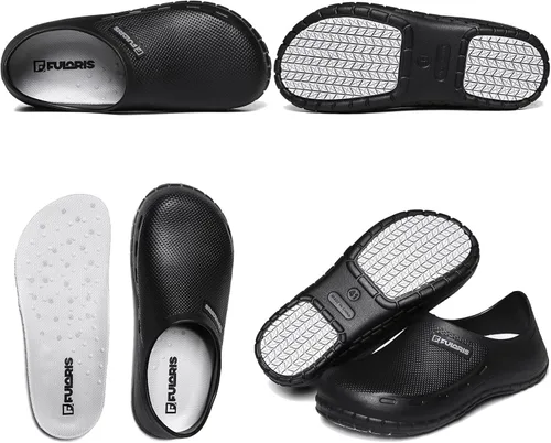 Miniatura 7 de Zapatos antideslizantes para hombre, resistentes al agua, al aceite, para chef, enfermería, médicos, zapatos adecuados para cocina, restaurante