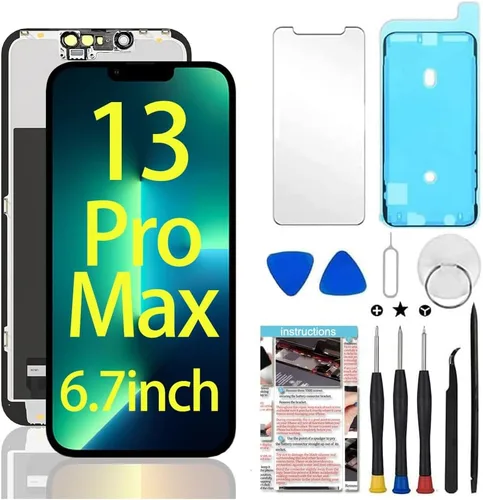Para iPhone 13 Pro Max Reemplazo de pantalla 6.7 pulgadas, pantalla LCD táctil 3D digitalizador Asamblea con herramientas de reparación compatible