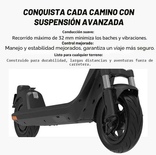 Miniatura 2 de NIU Electric Scooter for Adult - KQi 1PRO 100 200 Series E Scooter w/Suspension, 500-700W Peak Power, 14-33 Max Miles, Top 15-20 MPH, Portable Gris