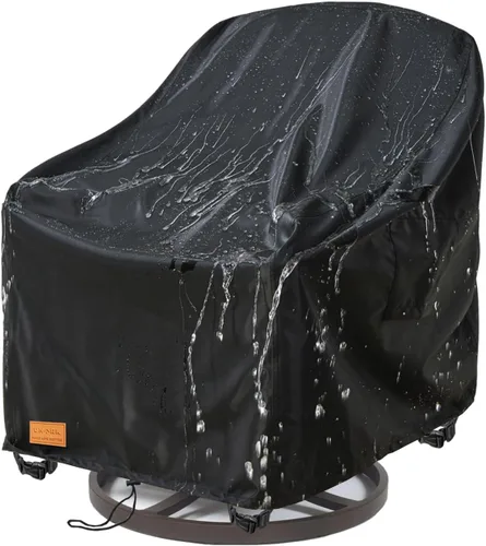 Miniatura 18 de Funda para mesa de café para patio al aire libre, 600D, resistente al agua, resistente, fundas para muebles de patio, 48 x 28 x 16 pulgadas