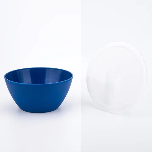 Miniatura 2 de KX-WARE Juego de 6 cuencos de plástico con tapas, irrompibles y reutilizables, de 6 pulgadas, para cereales, sopas y ensaladas, multicolor, aptos