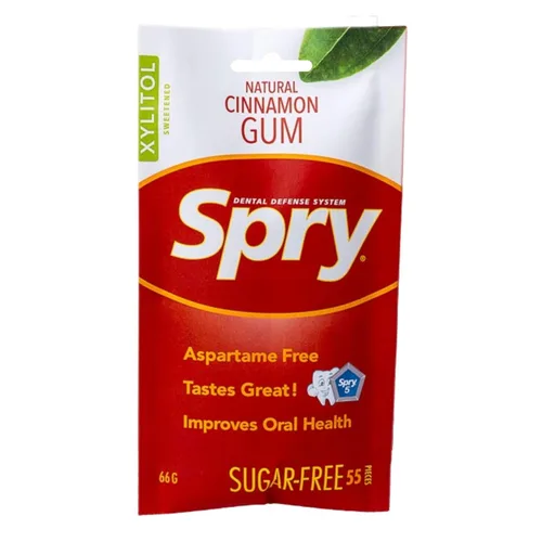 Spry On The Go Fresh - Sistema de defensa dental de xilitol natural, sin aspartamo, sin azúcar, sin OMG (canela, 55 unidades, paquete de 1)