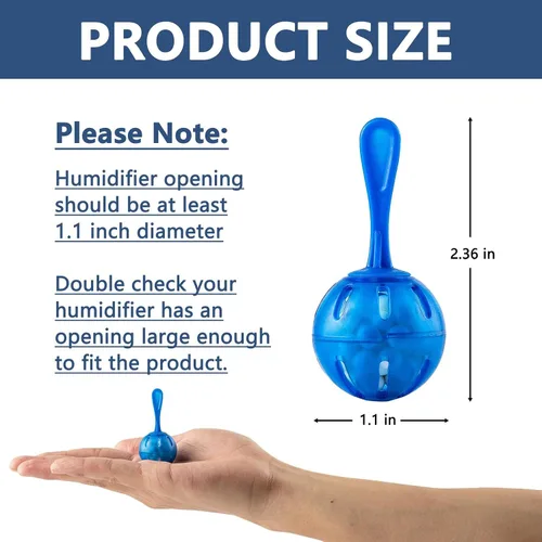 Miniatura 3 de Limpiador de Tanque de Humidificador, Bola de Limpieza de Desmineralización Raipoment, Compatible con Humidificadores de Vapor, Pecera, Purifica